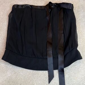 Shoshanna Black 100% Silk Strapless Blouse Size 2